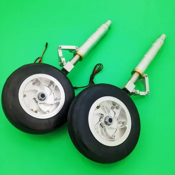 Антивибрационное шасси с ЧПУ с электрическим тормозом и пневматическим колесом для радиоуправляемого самолета turbo jet drone весом от 30 до 40 кг