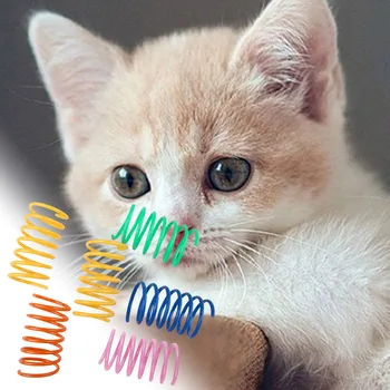 Красочная пружинящая игрушка для кошек с легкой дразнящей кошачьей палочкой из 4/6/8 частей для котят Cat