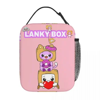 Милые сумки для ланча с термоизоляцией от Lankybox, сумка Rocky Foxy для ланча, термоохладитель, коробки для еды