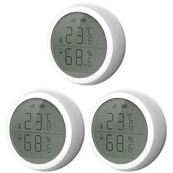 3X Беспроводной Датчик температуры Zigbee 3.0 Tuya И приложение Smart Life Управляют Датчиком температуры И влажности