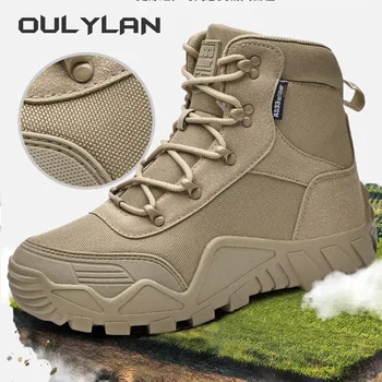 Тактические ботинки Мужские Военные походные ботильоны Для тренировок спецназа, армейские водонепроницаемые ботинки в пустыне, мужские кроссовки