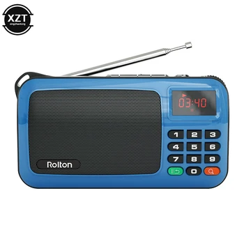 Rolton W405 TF Карта USB Mini FM-Радио Динамик с ЖК-Дисплеем MP3 Музыкальный Плеер/Лампа-Фонарик / Проверка для ПК /Наушников