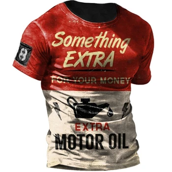 КРУТАЯ мужская винтажная мотоциклетная футболка с 3D принтом, повседневные футболки с коротким рукавом, свободные футболки Оверсайз для мужчин, толстовка, мужская верхняя одежда C