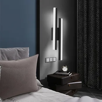 Настенный светильник Morden LED, акриловый абажур, линейная полоса, настенный светильник, Освещение для спальни, рядом с гостиной, Коридорный светильник