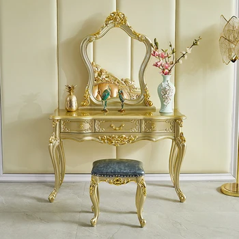 Мебель для спальни Туалетный Столик Из Массива Дерева, Встроенный Шкаф Для Хранения в европейском стиле, Современная Маленькая Принцесса Класса Люкс