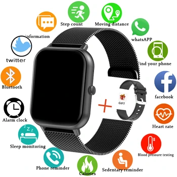 Для Xiaomi Huawei Samsung 2023 Новые Смарт-Часы Мужские Женские Пульсометр Артериальное Давление Фитнес-Трекер Bluetooth Вызов Smartwatch Man