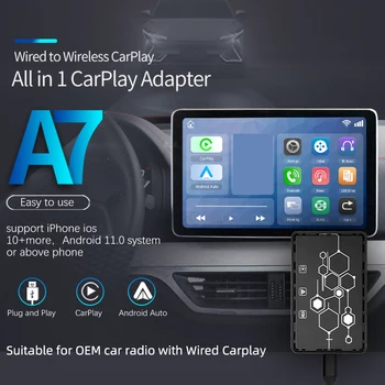 Поддержка Youtube Netflix Streaming Box Carplay Android Auto Беспроводной адаптер Smart Car AI Box USB-ключ для Apple Samsung Xiaomi
