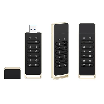 Безопасный USB-накопитель, зашифрованный флэш-накопитель USB, аппаратный пароль, Карта памяти с клавиатурой, флэш-диск USB 3.0, черный