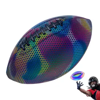 Американский футбольный светящийся тренировочный мяч Американский футбольный мяч флуоресцентный тренировочный мяч из искусственной кожи, светящиеся игрушки-подарки