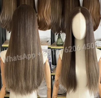 130% Плотность коричневых с выцветанием светлых волос европейских девственниц Еврейские кошерные волосы Бесплатная доставка