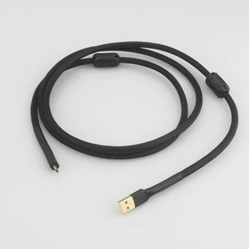 Высококачественный OTG USB-кабель hifi USB с двойным магнитным кольцом, позолоченный кабель усилителя DAC от USB A до Micro USB