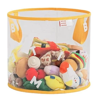 Портативный утолщенный ПВХ для хранения игрушек корзина для домашних животных, сумка для хранения закуски-со всякой всячиной корзинку с усиленной ручкой