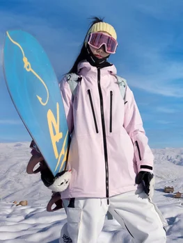 2023 Новая женская лыжная куртка Ветрозащитная Водонепроницаемая Дышащая Термальная куртка для сноуборда Спортивная одежда Унисекс для катания на лыжах