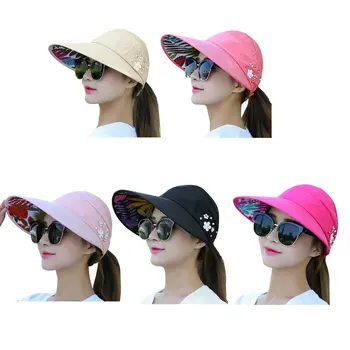Dihope, Новое поступление, Защита от ультрафиолета, женские летние пляжные шляпы от солнца, Шляпа с перламутровым козырьком с большими полями, женская кепка с широкими полями