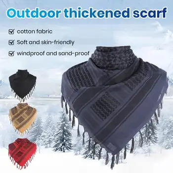 Шаль с принтом, винтажный шарф-зонт с принтом и кисточками, стильная шаль унисекс для защиты шеи с кисточками