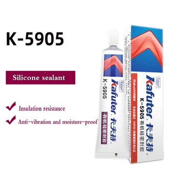 Kafuter K-5905 Органический герметичный силикон, Полупрозрачный Герметичный Водонепроницаемый светодиодный поручень, высокотемпературный промышленный клей