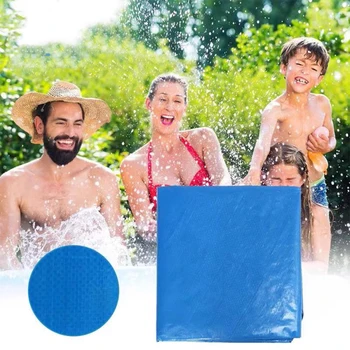 Синяя легко моющаяся защитная ткань для пола бассейна, водонепроницаемая и складываемая, прочная