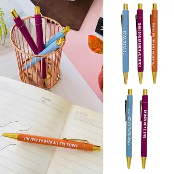 5 Шт Разных Цветов Выдвижные Шариковые Ручки Быстросохнущие Среднеточечные Для Заметок Офисные Ручки Письменные Принадлежности для студентов