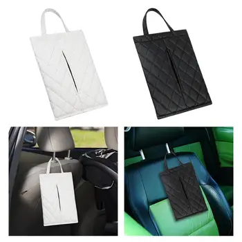 Автомобильный держатель для салфеток из искусственной кожи, сумка для салфеток, чехол для прикроватных тумбочек, спальни