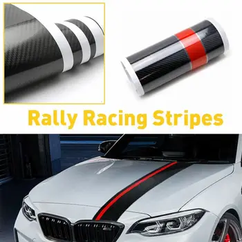 Car Rally 5d Stripes Racing Наклейка из углеродного волокна, наклейка на передний капот, дверь, кузов, Автомобильные Внешние Аксессуары Новые