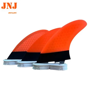 Плавники для доски для серфинга JNJ FCS II Размера M G5 Из стекловолоконного ячеистого материала Для серфинга (трехкомпонентные)