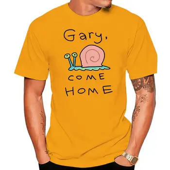 Модная Футболка из 100% хлопка Gary Come Home, Версия с Рисунком Улитки Gary, Мужская Забавная футболка С рисунком Мультфильма