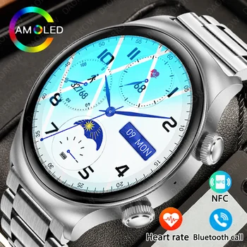 Для Huawei NFC смарт-часы Мужские 360* 360 HD экран полный сенсорный экран женские водонепроницаемые смарт-часы Новые Bluetooth Talk Watch GT4