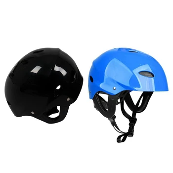 Защитный шлем из 2 предметов, 11 дыхательных отверстий для водных видов спорта, Каяк, каноэ, гребля для серфинга - синий и черный