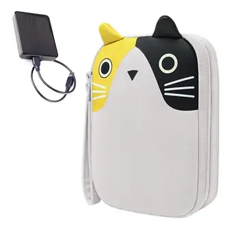 Симпатичная мультяшная сумка для хранения жесткого диска, мобильный блок питания, защитный чехол, чехол для переноски аккумулятора, внешний USB-кабель