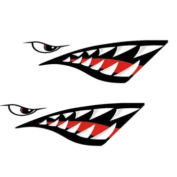 2 Штуки Акульих зубов Наклейки для рта Наклейки с граффити Автомобиль Каяк Лодки