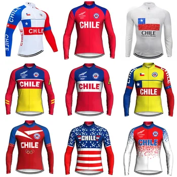 Куртки из джерси для велоспорта на горных велосипедах Чили, рубашка с длинным рукавом, дорожный MTB свитер, Велосипедная противоскользящая одежда, облегающее спортивное пальто