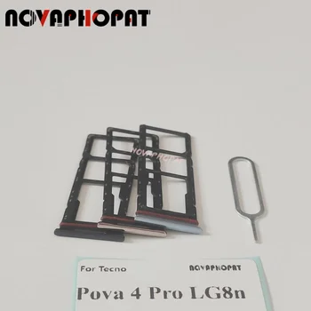 Novaphopat Совершенно Новый Лоток Для SIM-карт Tecno Pova 4 Pro LG8n Слот Для Sim-карты Адаптер Считыватель Pin-кода