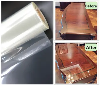 Глянцевая прозрачная защитная пленка для мебели Sunice 2Mil Защитная наклейка для домашнего кухонного стола, устойчивая к царапинам, Маслостойкая