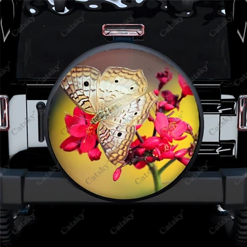 Животная Бабочка Изготовленная На Заказ Крышка Запасного Колеса Автомобиля Водонепроницаемая Защита Колеса Шины для Грузовика SUV Camper Trailer 14-17 дюймов