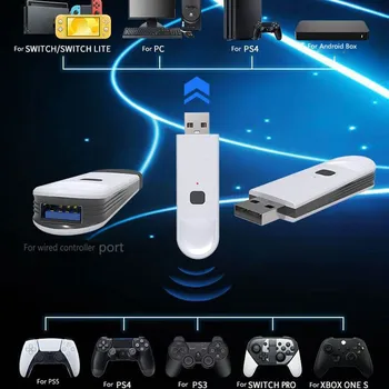 Игровой USB-Bluetooth-совместимый адаптер-конвертер для контроллера Switch/PS4 /PS5/ xbox one S для игры на PS4/Switch PC USB
