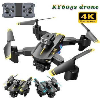 KY605s GPS Дрон с Камерой 4K HD Трехкамерный Профессиональный Беспилотник Для Аэрофотосъемки с Уклонением от 360 °, Складной Квадрокоптер
