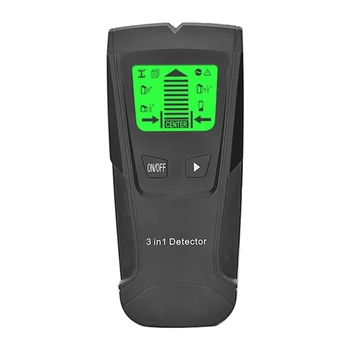 Настенный металлоискатель, электронный искатель деревянных шпилек, проволочный сканер, ЖК-дисплей TH210 Черный прочный
