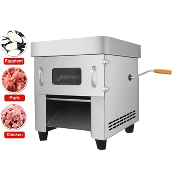 Коммерческая Электрическая мясорубка, машина для нарезки кубиками мяса, Автоматическая машина для резки мяса из нержавеющей стали, машина для резки овощей