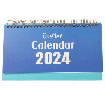 Настольный календарь на 2024 год, перевернутый Январь 2025 Июнь, Ежемесячный Отдельно Стоящий Ежедневный график, Годовая Повестка Дня, Органайзер для домашнего Офиса