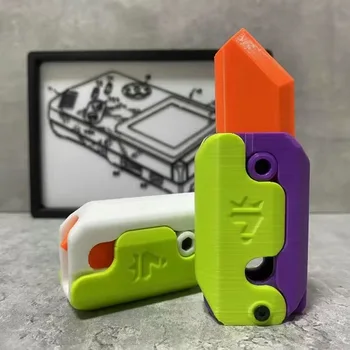 Популярная 3D печать гравитационный морковный нож мини-модель прыжка детская игрушка для снятия стресса морковный нож подарок на Рождественскую вечеринку
