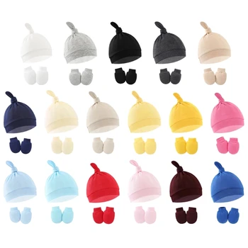 Детские шапочки, теплая шапочка с узлом, перчатки, шапочки для маленьких девочек и мальчиков, для маленьких девочек и мальчиков