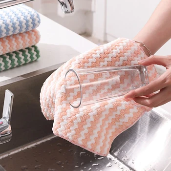 Товары для бытовой кухни, ежедневное полотенце для мытья посуды, впитывающая салфетка для мытья посуды, подвесная тряпка для мытья посуды, впитывающая губка для чистки посуды