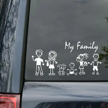 Семейные наклейки на автомобиль, Креативная веселая семейная мода, мультяшный автомобиль, Окно мотоцикла, водонепроницаемая наклейка на автомобиль с солнцезащитным кремом
