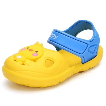 Летние сандалии, детская обувь для водных видов спорта с противоскользящей подошвой и отверстиями, Детская болотная обувь Baotou, Сандалии