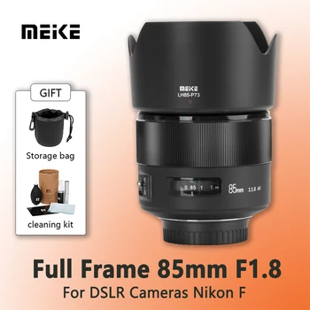 Полнокадровый объектив с автоматической фокусировкой Meike 85mm F1.8 с большой диафрагмой, Совместимый с зеркальными камерами Nikon F Mount D850 D750 D780 D610 D3200