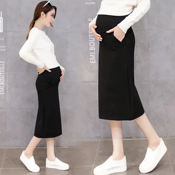 Буду ли я носить новые тканевые юбки для беременных женщин на весну для беременных в han edition tide mother pregnant belly dress