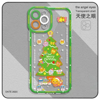 Прозрачный Чехол Для Телефона Samsung Galaxy S23 S22 S21 S20 S10 FE Ultra Plus Note 10Lite 10Plus Pokemon Christmas Пикачу Генгар Чехол