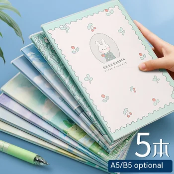 5 упаковок блокнота с резиновым рукавом формата А5, офисный блокнот, Милый дневник для учащихся начальной школы, канцелярские принадлежности