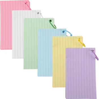 Блокноты Цветные Картотеки с отрывными листами Простой Стиль Memo Flash для офисных Карточек с Предварительно Пробитыми Отверстиями в Переплете