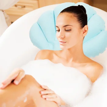 Мягкая надувная подушка для ванны для поддержки головы, шеи и плеч разного цвета